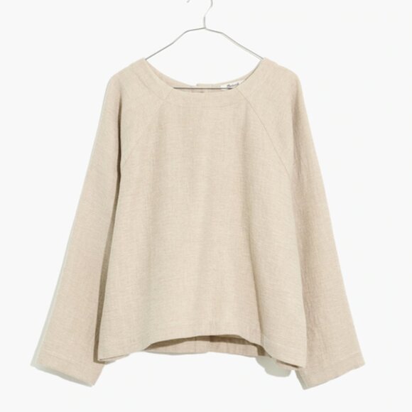 NWT Madewell Waffle Button-Back Top Tan Size X-small - Picture 2 of 4